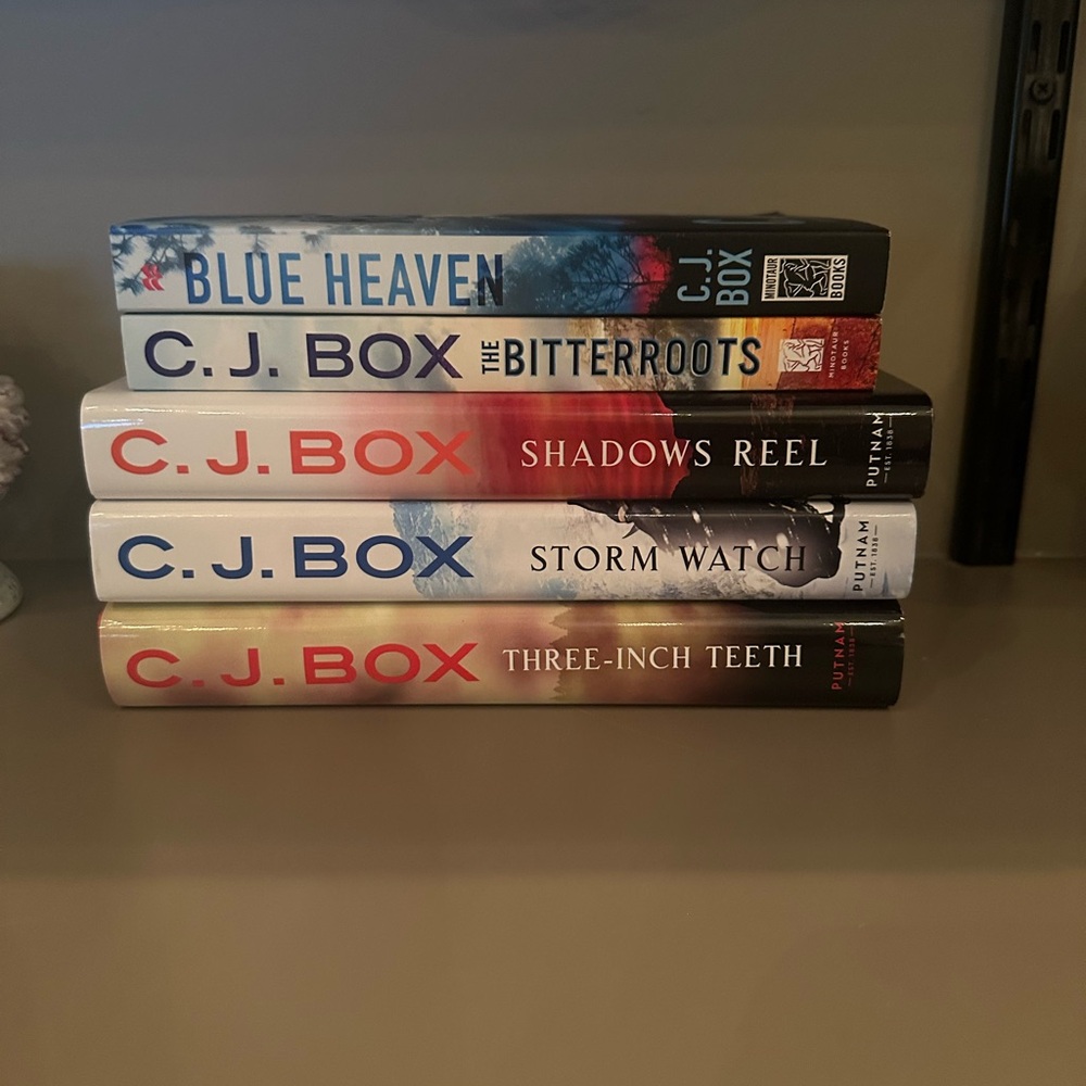 C.J. Box Book Set - Blue, Red, Black Covers